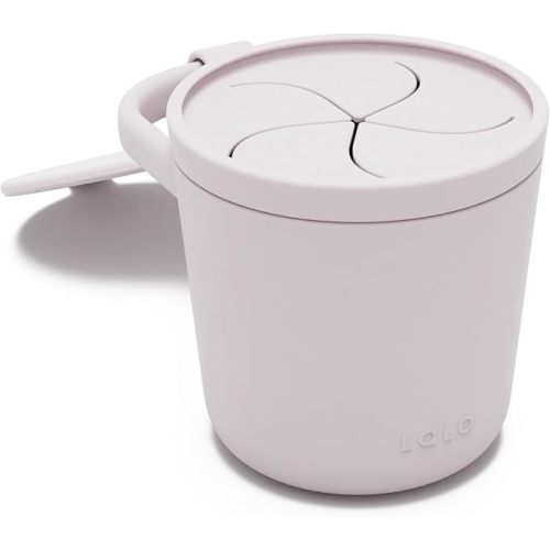Lalo Silicone Snack Cup, Mess-Free Silicone Snack Cups for Toddlers