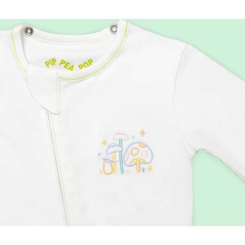 The Babysuit with Bib, Magic Mushrooms - PiP PEA POP | Maisonette