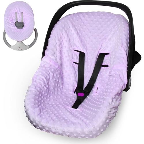 Infant Car Seat Cover Liner, Carseat Cover Liner for Baby Boys Girls, Soft Comfortable, Machine Washable, Universal Fit (Purple)