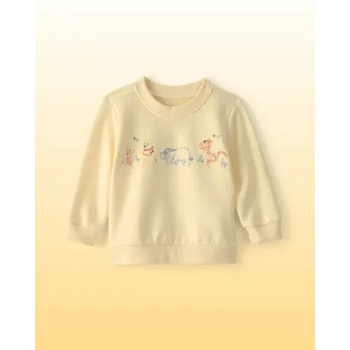 Baby Disney© Winnie the Pooh Embroidered French Terry Pullover Sweatshirt - Yellow - OshKosh B'gosh | Carter's