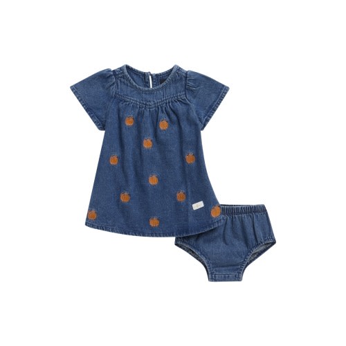 7 For All Mankind Embroidered Denim Dress & Bloomers (Women) | Nordstromrack