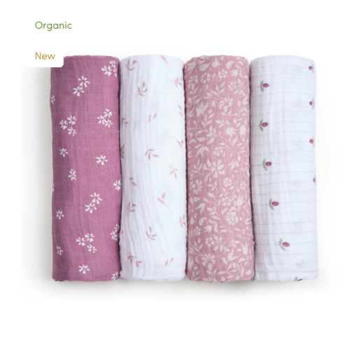 aden + anais heritage floral organic cotton muslin swaddles 4 pack