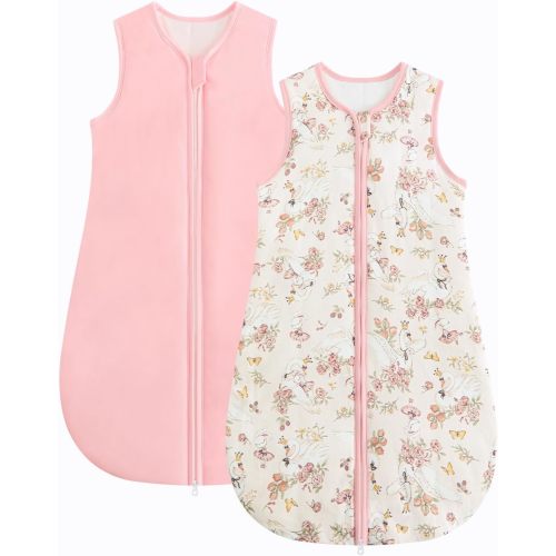 Wytbaby Lot de 2 gigoteuses en coton ou polaire sans manches pour bébé et enfant de 0 à 24 mois