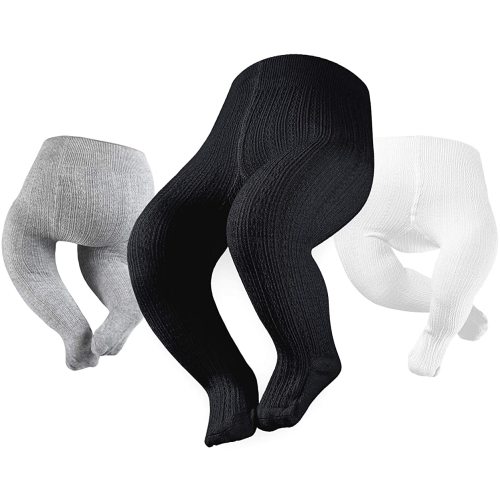Petrass Baby Girls Cable Knitted Tights Infant Full-Footed Seamless Cotton Tights New-born Girls Seamless Leggings 3/4/5/6