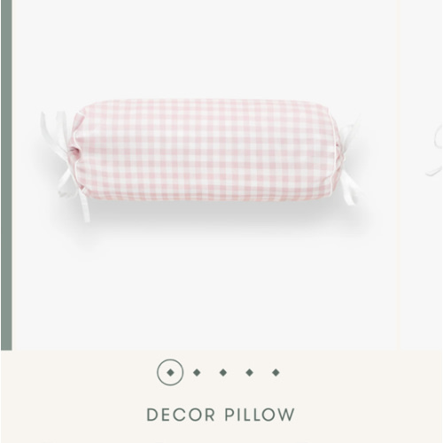 Picnic Gingham Bolster Pillow - Pink