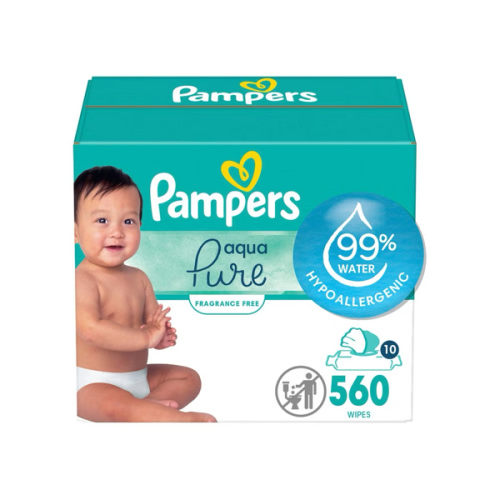 Baby Wipes - Pampers Pure - Box of 560