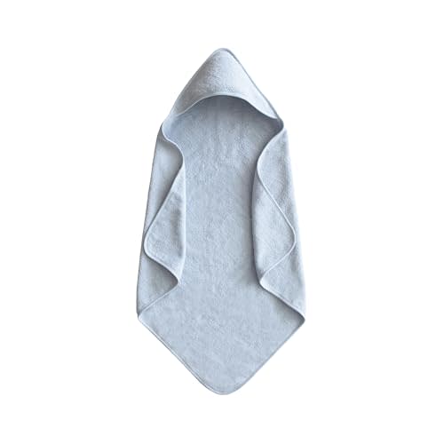 mushie Baby Hooded Towel | Organic Cotton (Baby Blue)