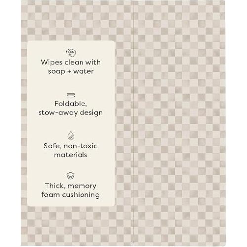 House of Noa Tumbling Baby Play Mat for Floor – Foldable Foam Playmat for Babies & Kids, Non-Toxic Wipeable Baby Mat