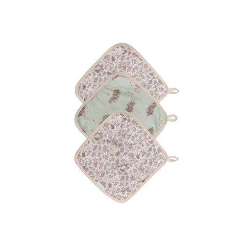 Washcloth Set - 3 Pack - Hedgehog Forest
