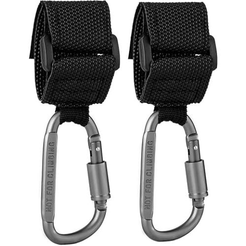 Longomat Baby Stroller Hook, Clip or Hang a Diaper Bag to Your Pram or Buggy, 2 Pieces
