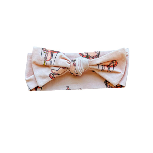 Pink Saddles Knotted Bow - Toughies