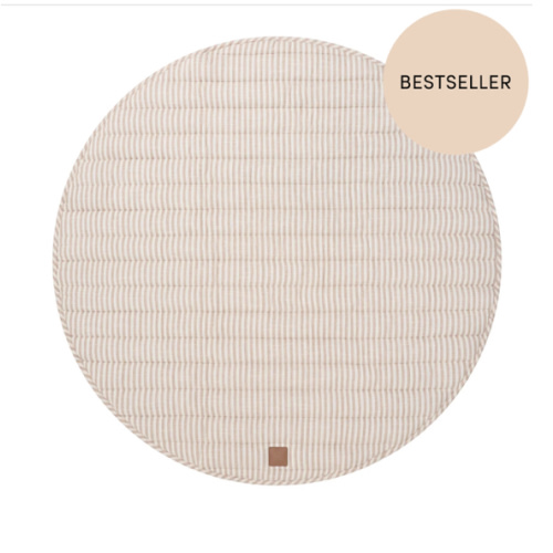 Natural Stripe Linen Baby Play Mat