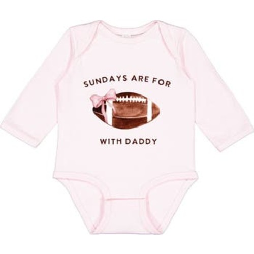 Football With Daddy Long Sleeve Bodysuit, 6-12M