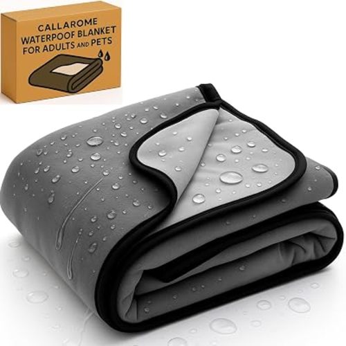 Callarome Waterproof Blanket for Bed & Couch Protection, Grey, 50"x60"
