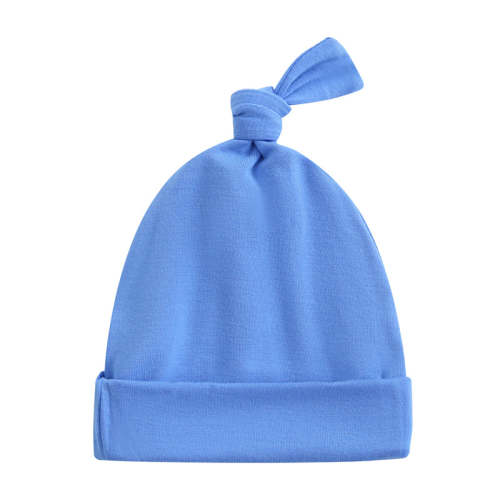 Pure Blue Baby Beanie Hat One Size