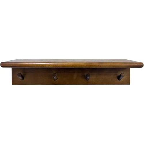 Wall Mounted Coat Rack with Shelf, Brown,hat Rack for wall