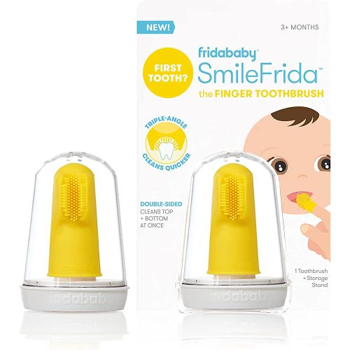 Frida Baby Baby's First Finger Toothbrush with Storage Case, 3 Months and Up, 1pk