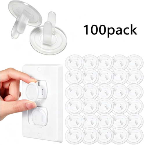 100 Pcs Outlet Covers Bulk Proofing Plug Covers for Electrical Outlets Easy Install Socket Sturdy Safe Secure Proofing for Home Office Bulk