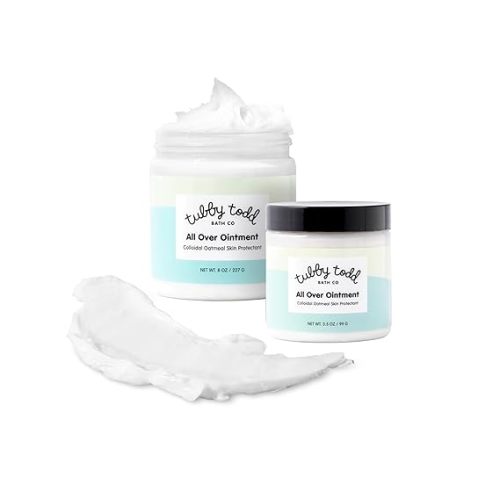 TUBBY TODD All Over Ointment - Baby Eczema Cream, Everyday Multi-Purpose Sensitive, Dry, Irritation Baby Skin Relief Cream, Steroid & Gluten Free, Fragrance Free, 3.5 oz & 8oz, 2 Pack
