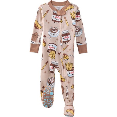 Cruz One-Piece Organic Cotton Footie Pajamas, 12M