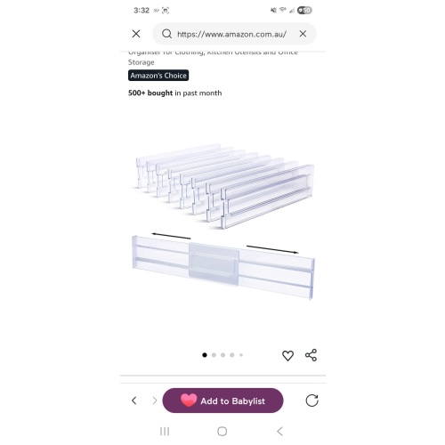 Vtopmart 8 Pack Drawer Dividers, Adjustable 3.2 High Expandable from 12.2-21.4, Clear Plastic Drawer Organiser for Clothing, Kitchen Utensils and Office Storage : Amazon.com.au: Stationery & Office Products