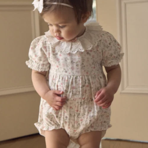 Folklore Floral Organic Muslin Bubble – Elegant Baby