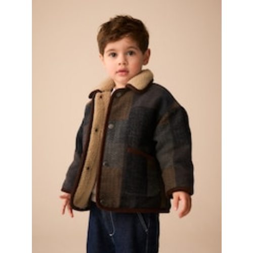 Buy Multi Check Borg Collar Jacket (3mths-7yrs) from Next USA