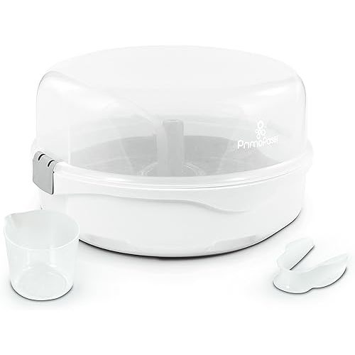 Primo Passi - Baby Bottle Sterilizer | Microwave Steam Sterilizer for Baby Bottles, Pacifiers, Cups, Nipples, Teethers
