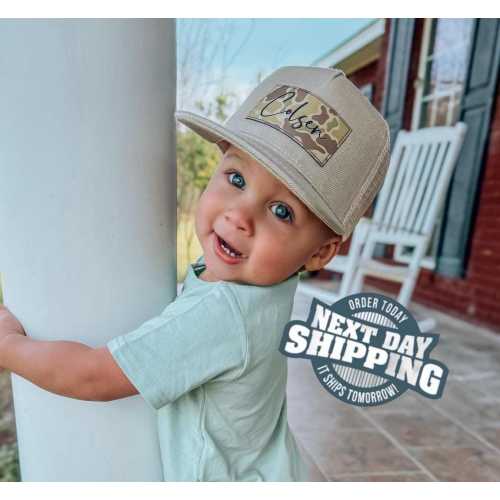 Personalized Snapback Hat | Infant and Youth, Camo- Style BR - CAMO