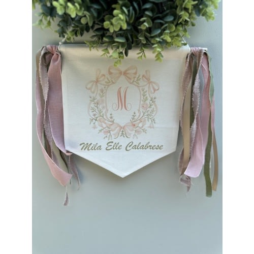 Custom baby banner for hospital and nursery door, Welcome Banner, Hospital Door Sign, Baby Shower Gift, newborn announcement banner, canvas