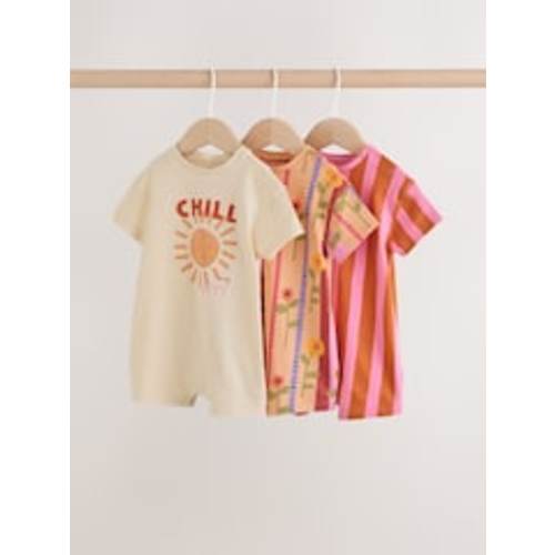 Buy Red Sunbaked Patterened Jersey Baby Rompers 3 Pack from Next USA