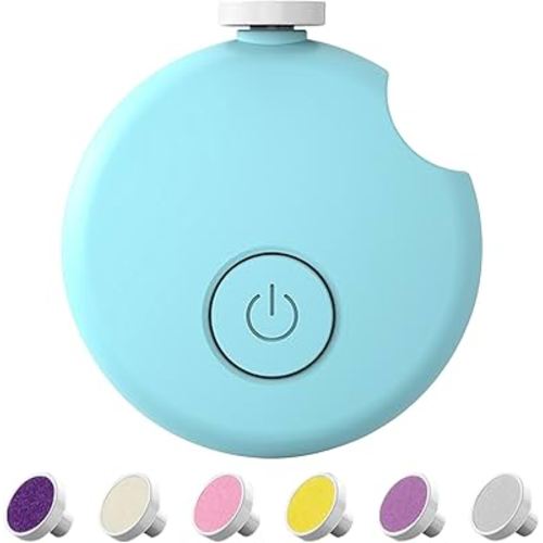 Baby Nail Trimmer Electric,Tinabless Baby Nail Clipper, 6 in 1 Baby Nail File,Nail File Baby Grooming Kit Manicure Set for Toddler or Adults(Blue)