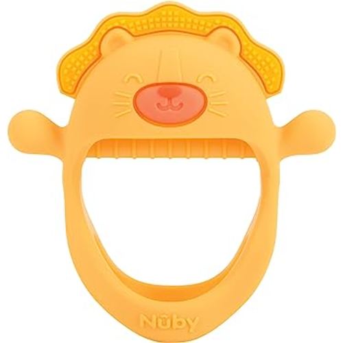 Nuby Silicone Wrist Teething Mitten - Teether Ring - 3+ Months - Lion