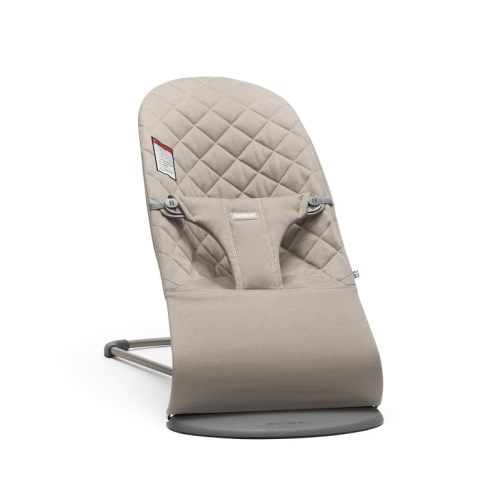 BabyBjörn Bouncer Bliss, Cotton Petal Quilt, Sand Gray