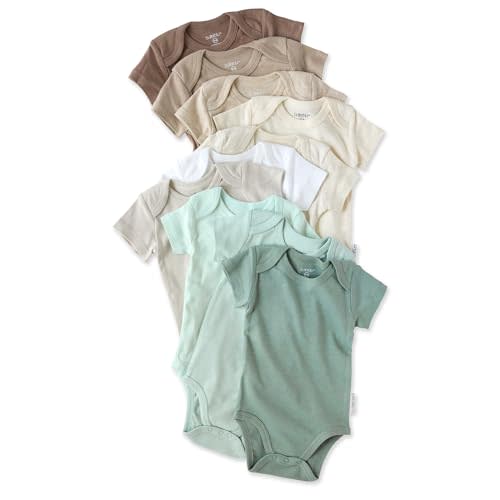 Butterblu Baby Avery 10-pack Short Sleeve Bodysuits 100% Organic Cotton for Baby Boys & Girls