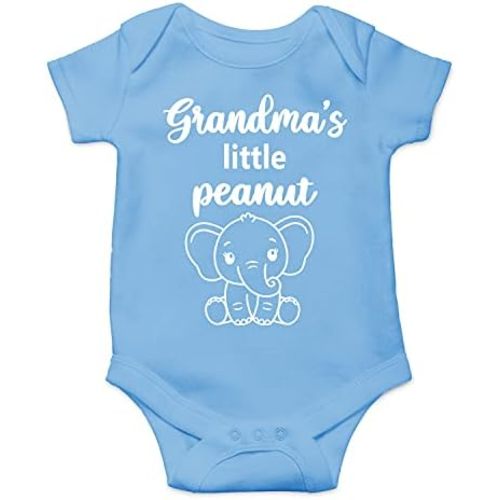 Grandma's Little Peanut - Funny Baby Essentials Bodysuit - Baby Boy Clothes Newborn Romper