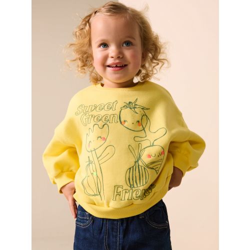 Yellow Vegetables Crew Neck Sweatshirt (3mths-7yrs)