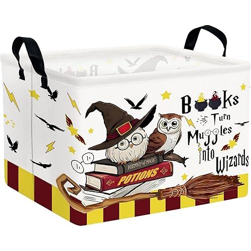 Large Magic Nursery Baby Basket Collapsible Kids Toy Storage Bin Gift Box Room Decor (Brown Owl)
