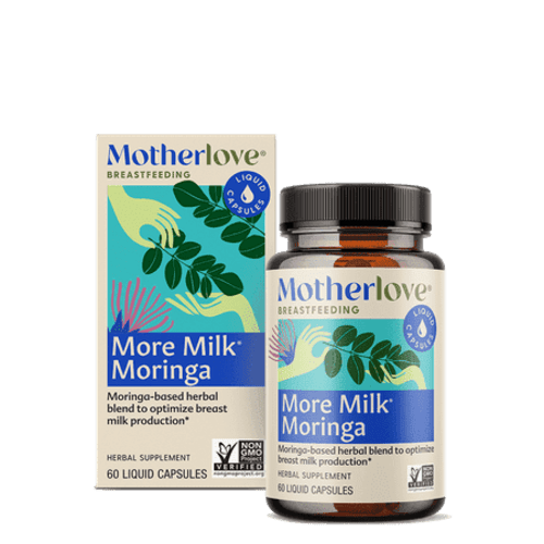Motherlove More Milk Moringa, Moringa-Based Lactation Supplement, 60 Liquid Caps