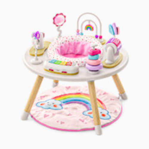 Little Acorn 4-in-1 Montessori Inspired Wooden Activity Center & Table - Rainbow