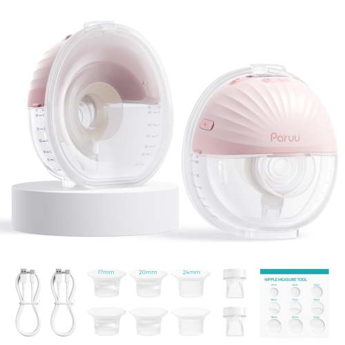 Paruu Wearable Breast Pump Hands-Free, Portable Breast Pump,Electric Breast Pump with 4 Modes & 9 Levels, 2 Pack HSA/FSA Eligible