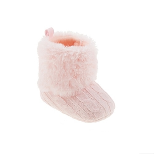 Stepping Stones Size 6-9 M Faux Fur Cuff Boot in Light PinkStepping Stones