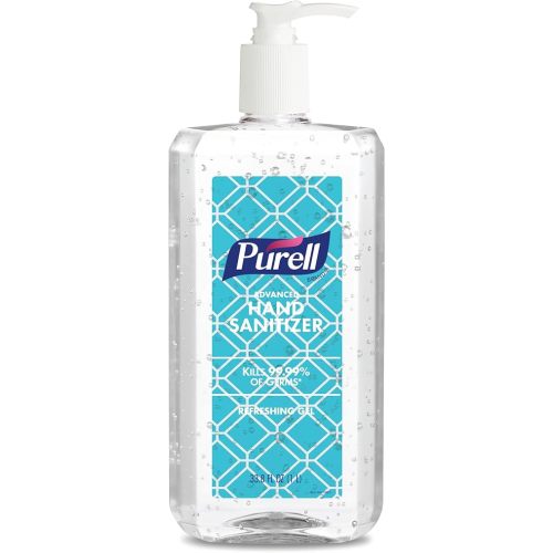 PURELL Advanced Hand Sanitizer Refreshing Gel, Clean Scent, 1 Liter Pump Bottle (Pack of 1) - 9632-04-CMR