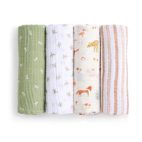 aden + anais essentials 4-Pack Giraffe Safari Muslin Swaddles