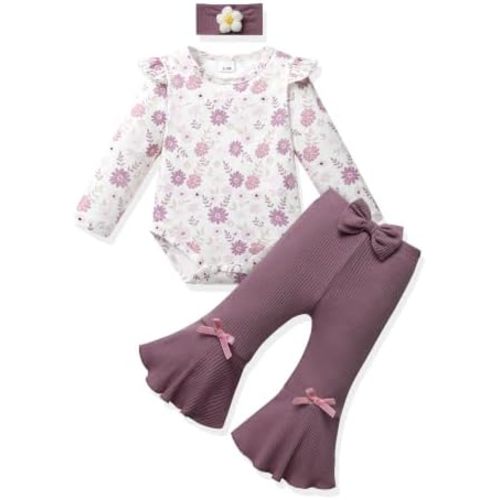 Vibebox Baby Girl Clothes Fall Winter Coming Home Outfits Preemie-12 Months