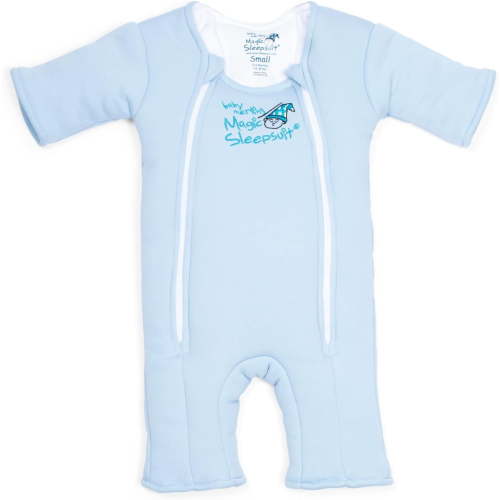 HALO Baby Merlin's Magic Sleepsuit Cotton Transition Baby Swaddle, Wearable Baby Blanket, Small, Blue