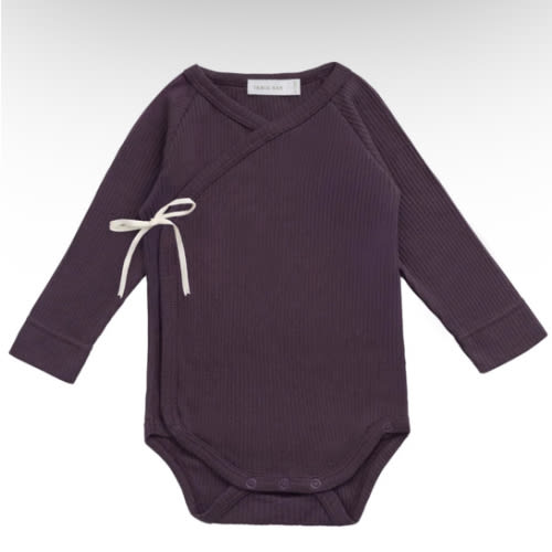 Organic Cotton Modal Marina Long Sleeve Bodysuit - Blackberry – Jamie Kay USA