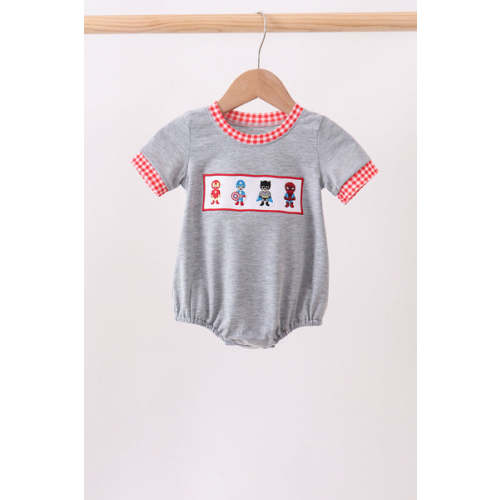Grey character embroidery bubble – HoneyBean