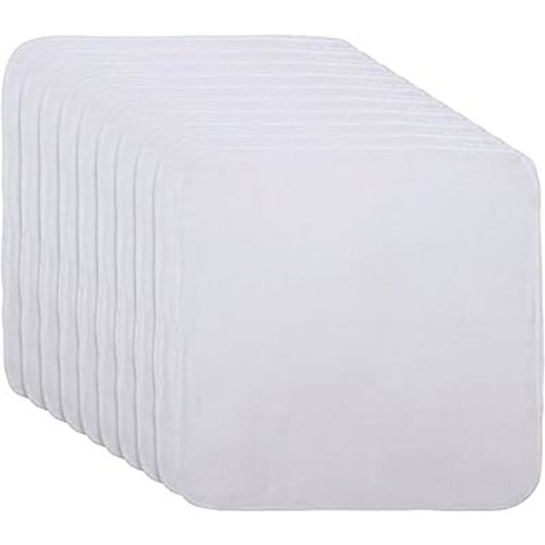 Organic Cotton Facial Cleansing Cloths- Set of 10 Reusable & Washable Muslin Makeup Remover Muslin Face Cloth - Cotton Facial Exfoliator - Muslin Cloth Makeup Remover Wipes - Extremely Soft