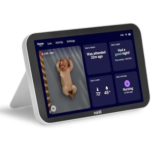 Nanit Display Screen - 8" Touchscreen Dedicated Baby Video Monitor - HD